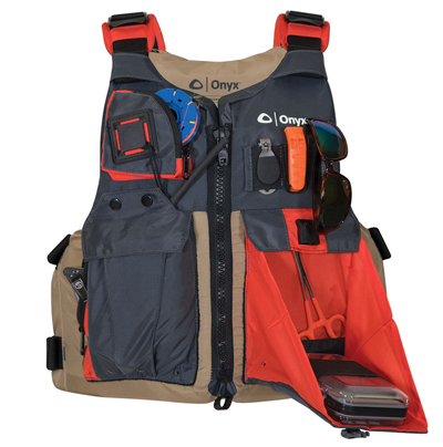 Onyx outdoors gear kayak fishing vest icast 2016 target walleye 160720