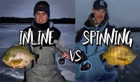 Ice fishing panfish: Inline vs spinning reels