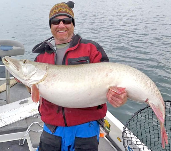 Young angler 'nuts about fishing' reels in 40 inch muskie