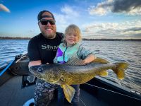 Daughter’s first walleye, Modified ice shack comp, Crank speed doesn’t matter