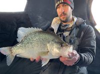 Super-sketchy ice spot, Columbia river giant, Massive crappie wins derby