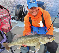 Cane poles required on Mille Lacs, World record walleye, Line selection tip