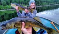 Golden walleyes caught, Power fishing tip, Fish the flats