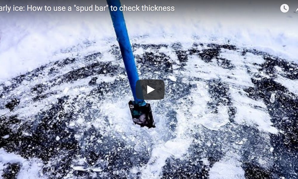Early-ice safety: How to use a “spud bar” to check ice thickness – Target  Walleye