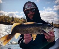 Rod wrapping trick, Mammoth 14 lbers, Deformed walleye caught